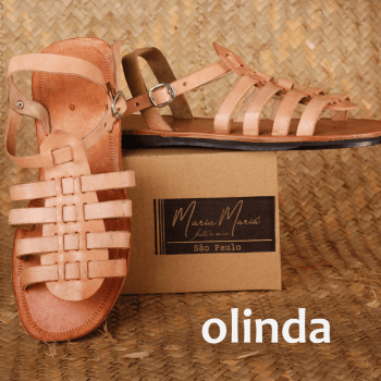 Sandália Rasteira de Couro - Olinda