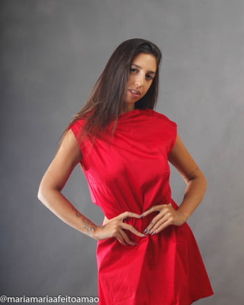 Vestido Assimétrico Cor Liso em Algodão