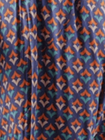Vestido Gaia (vestido de buracos) Estampado em Linho
