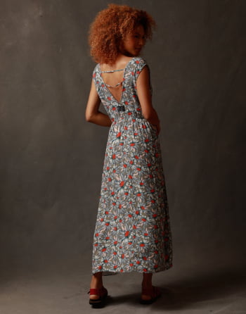Vestido  Célia em viscose - estampa liberty